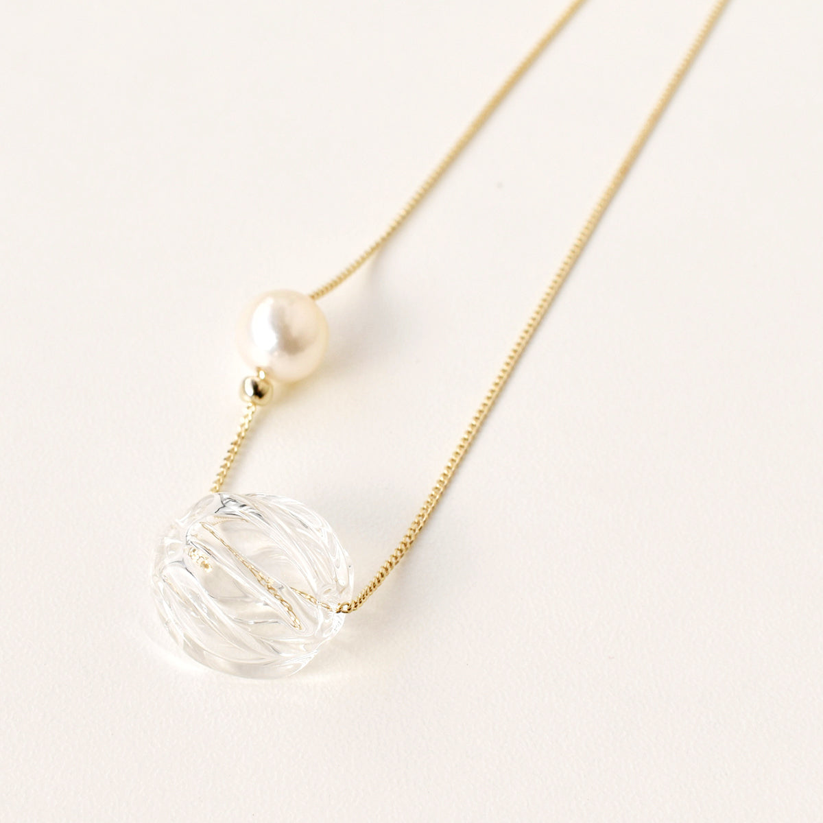 <Seashore × iriser -イリゼ- > オフショア ネックレス あこや真珠 8mmUP ホワイト ガラス コラボ商品