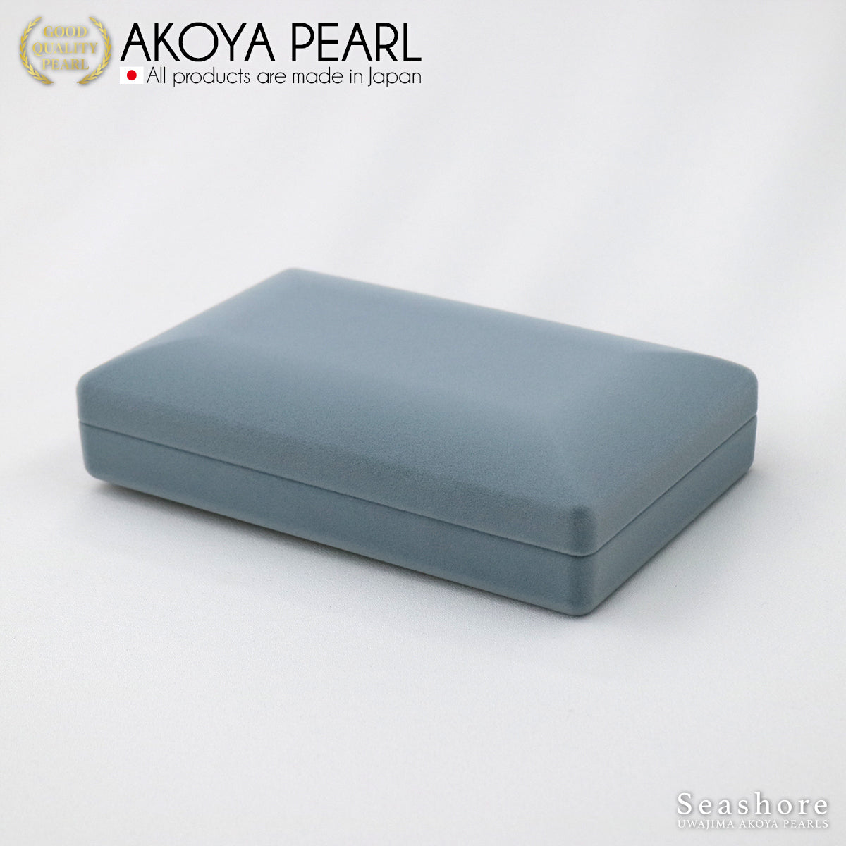 ネックレス ケース グレー 真珠 パール ジュエリー アクセサリー フォーマル 宝石 コンパクト ギフト ボックス 化粧箱 ネックレスのみ収納可能　(2.0.745.1759)