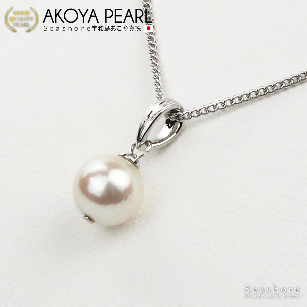 テリ強】本真珠 パール ネックレス ホワイト 8-8.5mm 43.6g 8-8.5mm アコヤ
