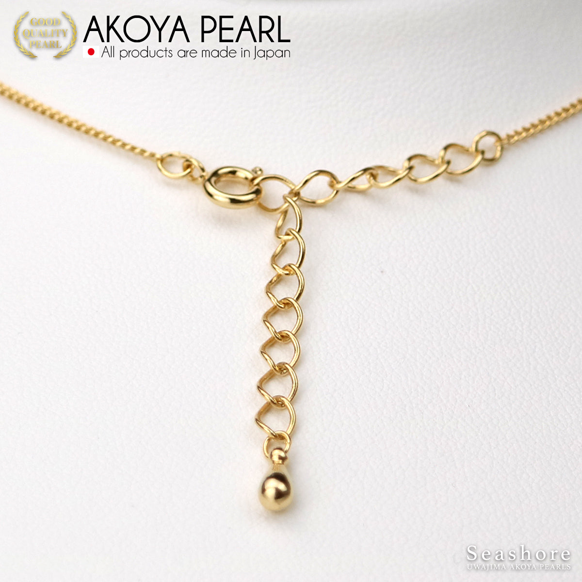 Akoya珍珠樱花吊坠 [5.0-6.5mm] 2色黄铜《银/金》珍珠项链